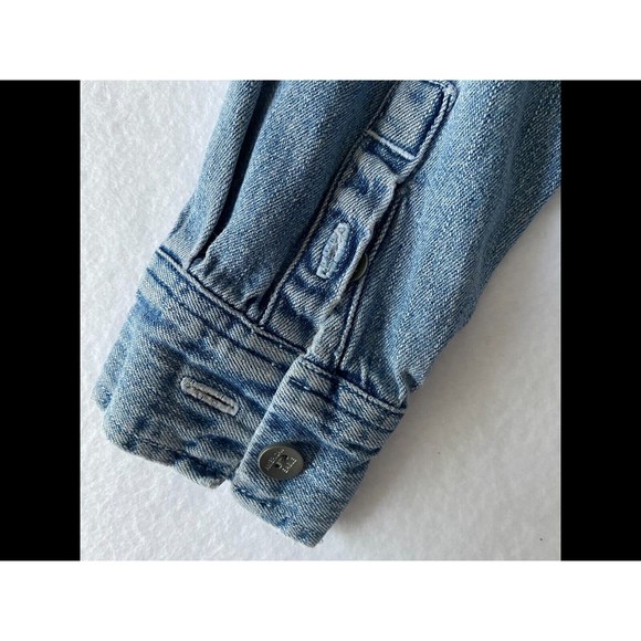 American Eagle Outfitters Chambray Denim Shirt Womens S Button Rare Vintage 90's - Picture 10 of 11